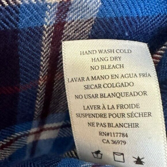 Rails Britt Women's S Cap Sleeve Top Santorini Royal Blue Plaid Button Down Soft - Picture 7 of 8